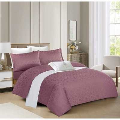 Lenjerie de pat 100% bumbac Jacquard cu elastic – 4 piese | 16355-PR