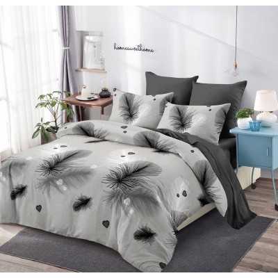 Lenjerie de pat bumbac finet cu elastic – 6 piese | 16358-PR