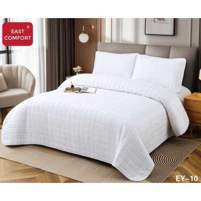 Cuvertura de pat 100% bumbac + husa de pat cu elastic + 2 fete de perna- 4 piese | 16441-CH