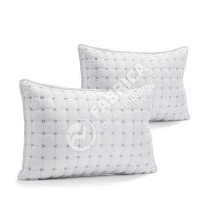Set 2 Perne Brodate Albe – 50x70cm | 4212-F