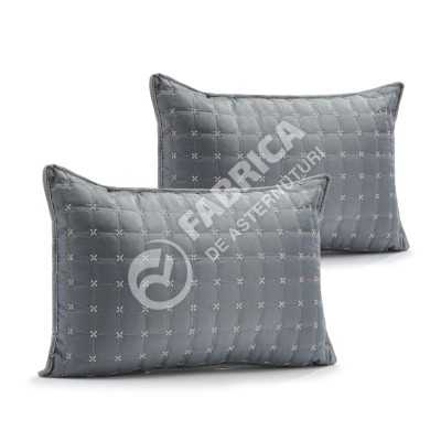 Set 2 Perne Brodate Antracit – 50x70cm | 4214-F
