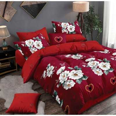 Lenjerie de pat bumbac finet cu elastic – 6 piese | 16681-TL