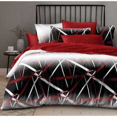 Lenjerie de pat bumbac finet cu elastic – 6 piese | 16686-TL