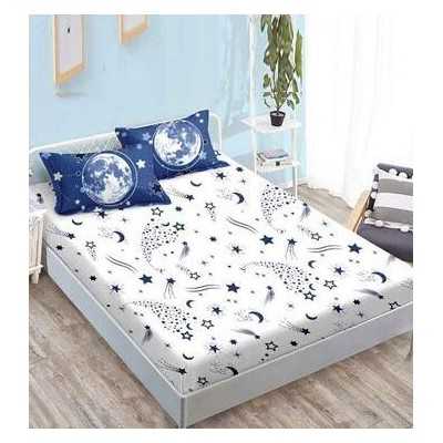 Lenjerie de pat bumbac finet cu elastic – 6 piese | 16689-TL