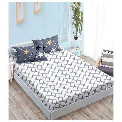 Lenjerie de pat bumbac finet cu elastic – 6 piese | 16698-TL