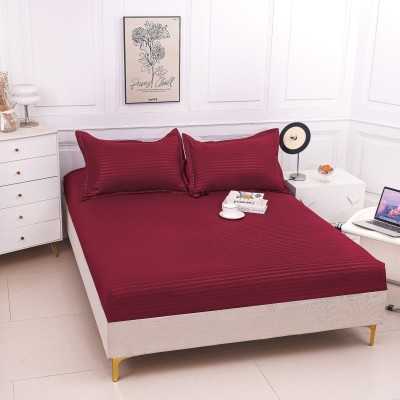 Husa de pat bumbac damasc Hotelier – cu elastic – 3 piese | 16801-P