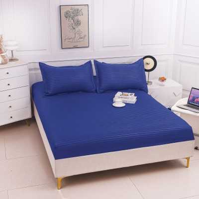 Husa de pat bumbac damasc Hotelier – cu elastic – 3 piese | 16804-P