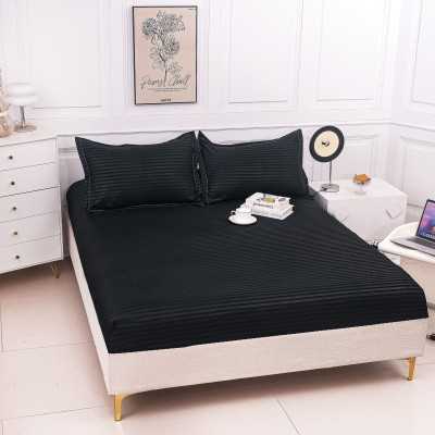 Husa de pat bumbac damasc Hotelier – cu elastic – 3 piese | 16807-P