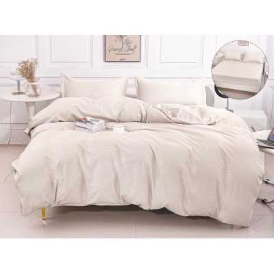 Lenjerie de pat bumbac Damasc Hotelier – cu elastic – 4 piese | 16824-P