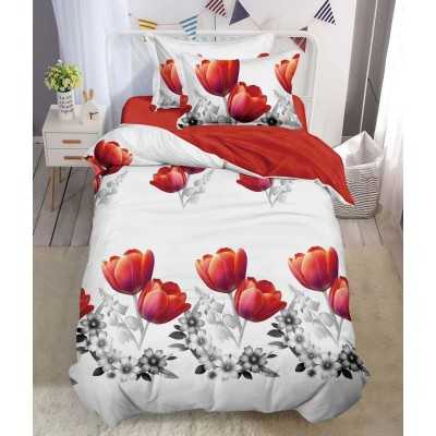 Lenjerie de pat finet 1 persoana – cu elastic – 4 piese | 16876-V