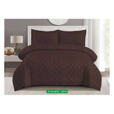 Lenjerie de pat bumbac Brodat subtire – cu elastic – 4 piese | 16930-V