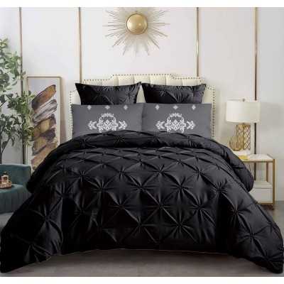 Lenjerie de pat finet premium cu elastic ( fetele de perna corespund cu imaginea ) – 6 piese | 17015-PR