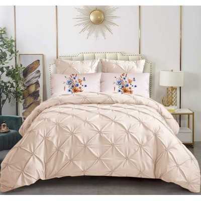 Lenjerie de pat finet premium cu elastic ( fetele de perna corespund cu imaginea ) – 6 piese | 17018-PR