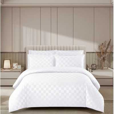 Lenjerie de pat damasc Luxury hotelier – cu elastic – 4 piese | 17020-PR