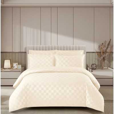 Lenjerie de pat damasc Luxury hotelier – cu elastic – 4 piese | 17021-PR