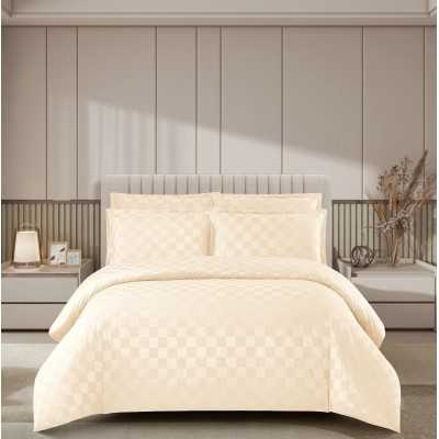 Lenjerie de pat damasc Luxury hotelier – cu elastic – 4 piese | 17023-PR