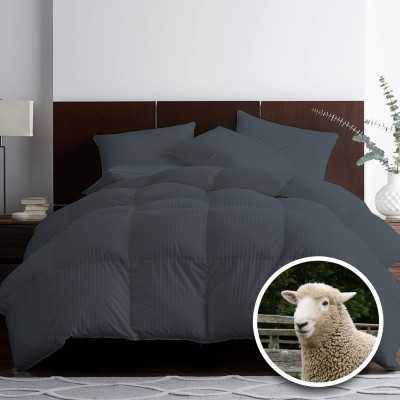 Pilota Matlasata Lana Damasc 100% natural – de iarna – Antracit | 4255-R