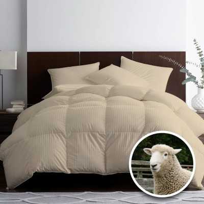 Pilota Matlasata Lana Damasc 100% natural – de iarna – Cappuccino | 4256-R