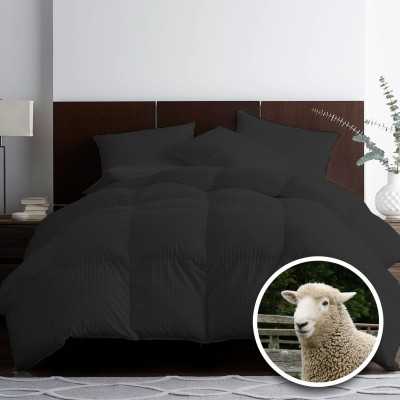 Pilota Matlasata Lana Damasc 100% natural – de iarna – Negru | 4259-R