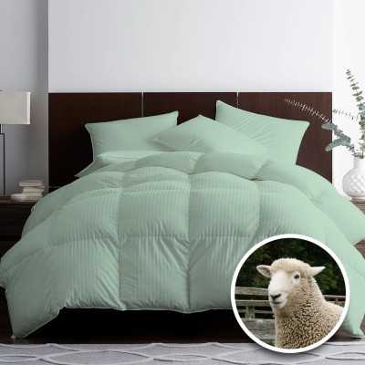 Pilota Matlasata Lana Damasc 100% natural – de iarna – Mint | 4261-R