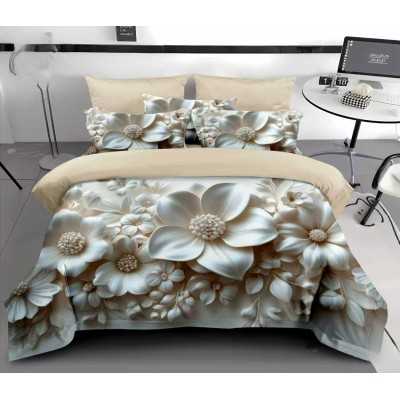 Lenjerie de pat bumbac finet – 6 piese cu elastic | 56884-SE