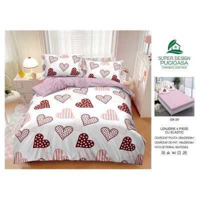 Lenjerie de pat bumbac finet – 4 piese | 16905-V