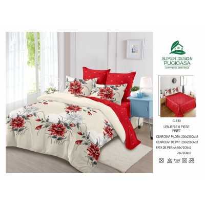 Lenjerie de pat bumbac finet – 6 piese | 16902-V