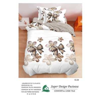 Lenjerie de pat finet 1 persoana – 4 piese | 8855-V