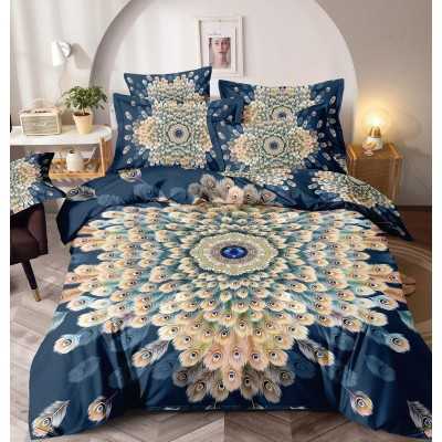 Lenjerie de pat finet cu elastic 3D, 1 persoana – 4 piese | 5056-J