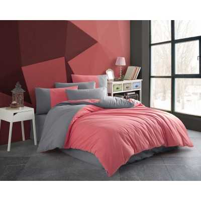 Lenjerie de pat bumbac poplin uni – 6 piese | 5162-S