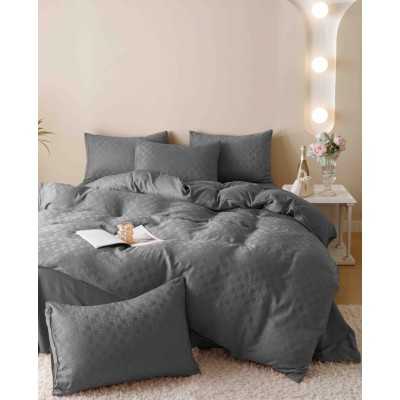 Lenjerie de pat fashion Jacquard + Finet – 6 piese | 5695-J