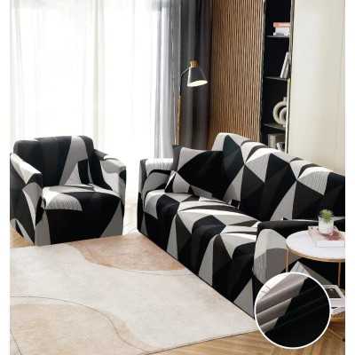 Husa canapea 2/3 locuri + husa fotoliu – material elastic | 5735-J