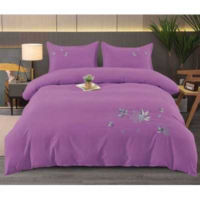 Lenjerie de pat bumbac finet Brodat de Lux – 4 piese | 6103-SE