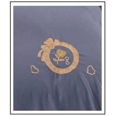 Lenjerie de pat bumbac finet Brodat de Lux – 4 piese | 6109-SE