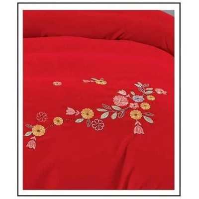 Lenjerie de pat bumbac finet Brodat de Lux – 4 piese | 6111-SE