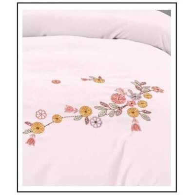 Lenjerie de pat bumbac finet Brodat de Lux – 4 piese | 6115-SE