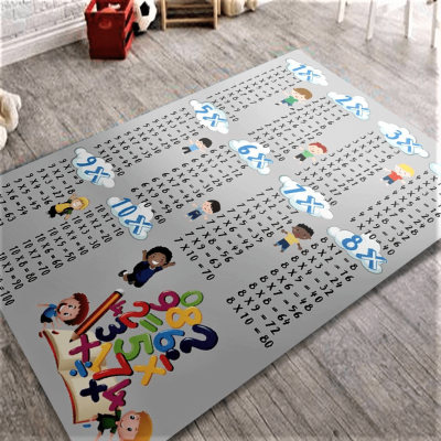 Covor Camera Copii, Design Tabla Inmultirii, Antiderapant | 6742