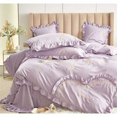 Lenjerie de pat bumbac Brodat Deluxe – 4 piese | 7105-VH