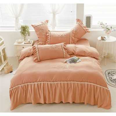 Lenjerie de pat bumbac Brodat Deluxe – 4 piese | 7106-VH