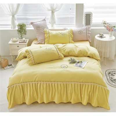 Lenjerie de pat bumbac Brodat Deluxe – 4 piese | 7108-VH