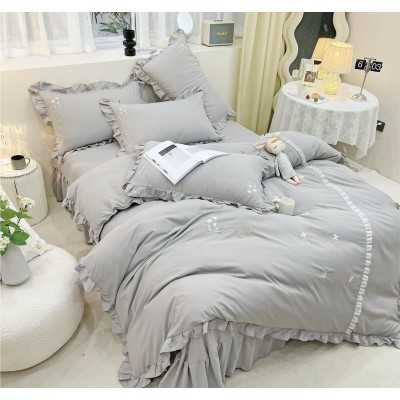 Lenjerie de pat bumbac Brodat Deluxe – 4 piese | 7113-VH