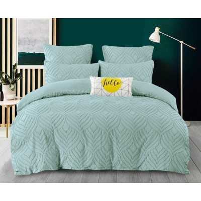 Lenjerie de pat bumbac Brodat cu Smocuri – 6 piese | 7391-VH