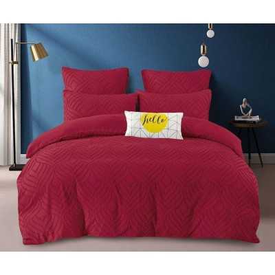 Lenjerie de pat bumbac Brodat cu Smocuri – 6 piese | 7393-VH