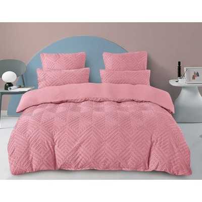 Lenjerie de pat bumbac Brodat cu Smocuri – 6 piese | 7396-VH