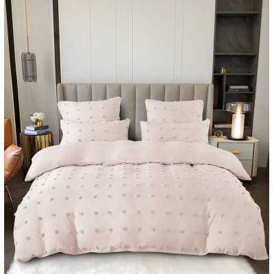 Lenjerie de pat bumbac Brodat cu Smocuri – 6 piese | 7403-VH