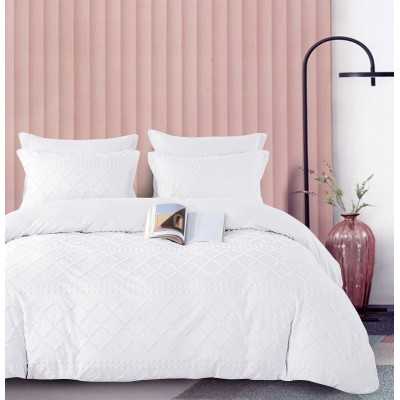 Lenjerie de pat bumbac Brodat cu Smocuri – 6 piese | 7406-VH