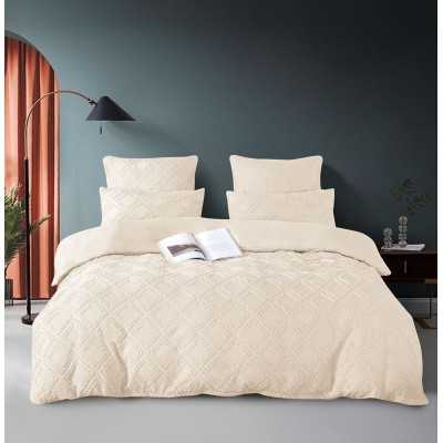 Lenjerie de pat bumbac Brodat cu Smocuri – 6 piese | 7410-VH