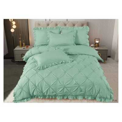 Lenjerie de pat bumbac finet cu volanase – 4 piese | 7948-V