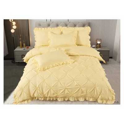 Lenjerie de pat bumbac finet cu volanase – 4 piese | 7949-V