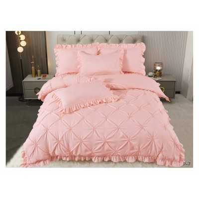 Lenjerie de pat bumbac finet cu volanase – 4 piese | 7951-V